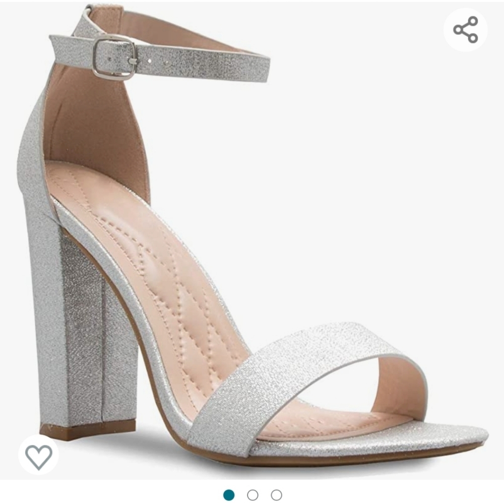 NIB Silver Strappy Heels